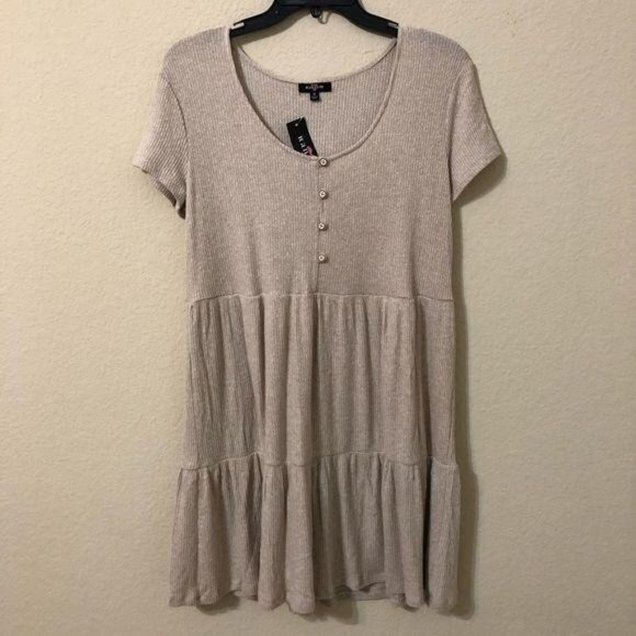 Ransom Dress Short Sleeve Dress Button Details NWT - Picture 1 of 4